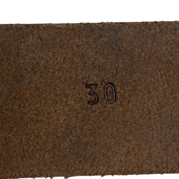 Distressed Leather Generic Double-O-Ring belt in Vintage Brown Size 30 - Picture 6 of 6